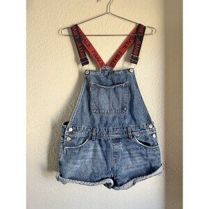 Youth Girls Levi’s Shortall Denim Overalls Blue Size 14.5